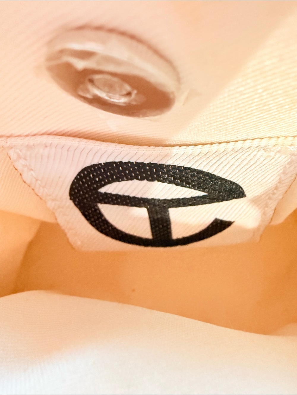 Telfar small Shopping Bag in White with Embossed Logo - Picture 5 of 6